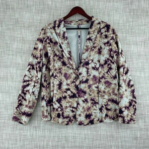 LOGO Lori Goldstein Womens Size L button front blazer jacket 1714